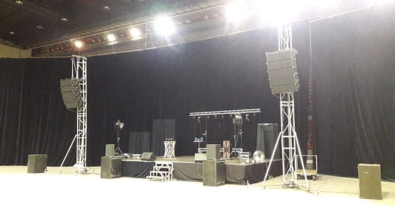 line array sonorisation spectacle salle Lauga Bayonne