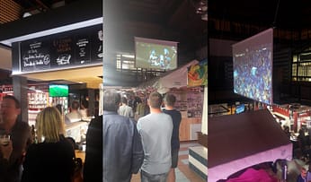 montage écrans halles de bayonne match live supporter rugby finale top 14 ecran geant halle de bayonne canal+ DCI event