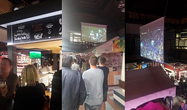 montage écrans halles de bayonne match live supporter rugby finale top 14 ecran geant halle de bayonne canal+ DCI event