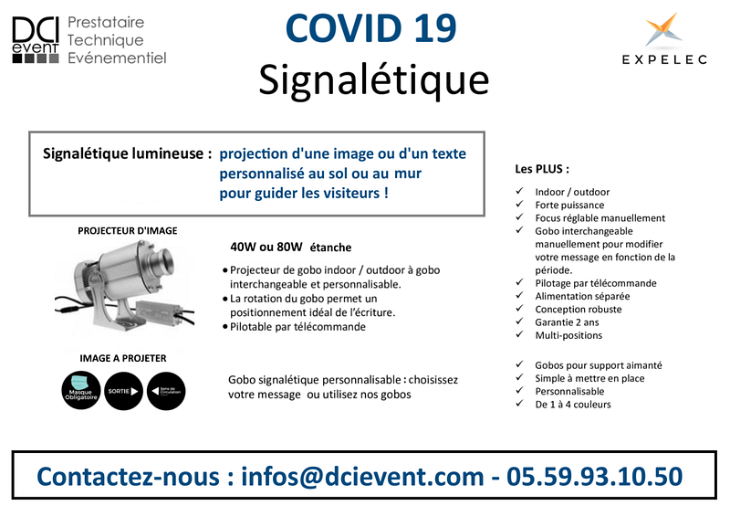 projecteur d'image fixe personnalisée DCI event