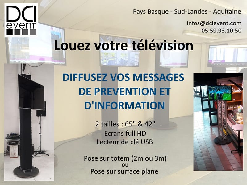 Télévision pour message préventif DCI event