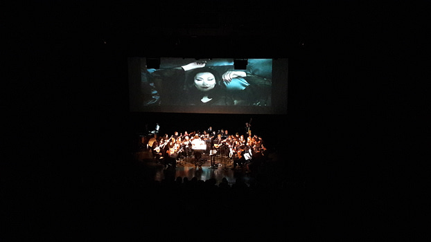 Concert estudiantina Larreko vidéoprojection films écran
